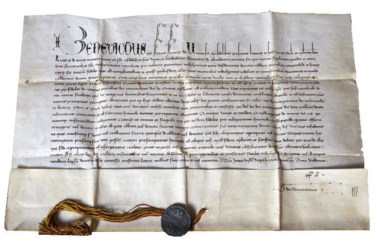 Bula pontifícia concedida por Bento XIII em La Jana (Castellón), a 26 de julho de 1404