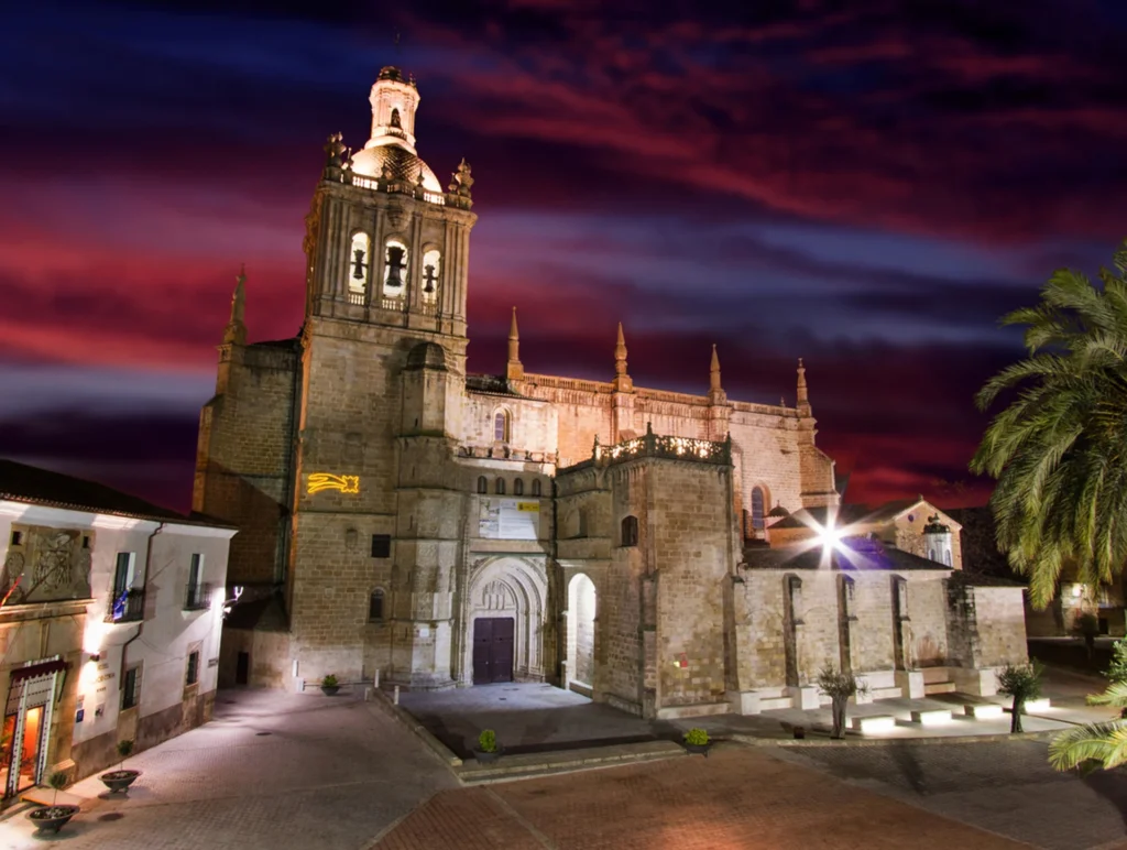 Aerial view of the square and the Cathedral of Saint Mary of the Assumption